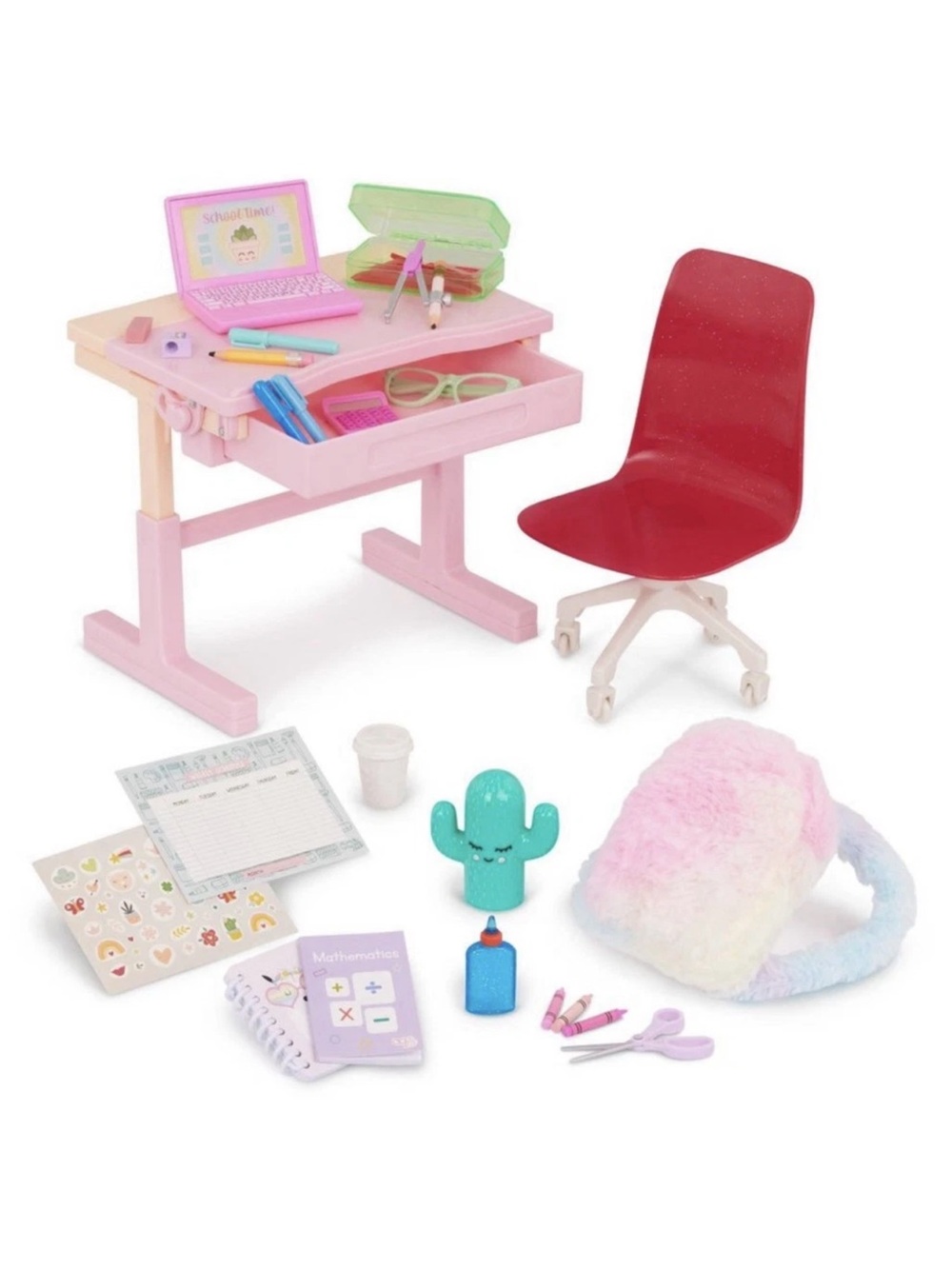Our Generation -  School Dreams Modern Desk with Tilt Pink American Girl NEW
